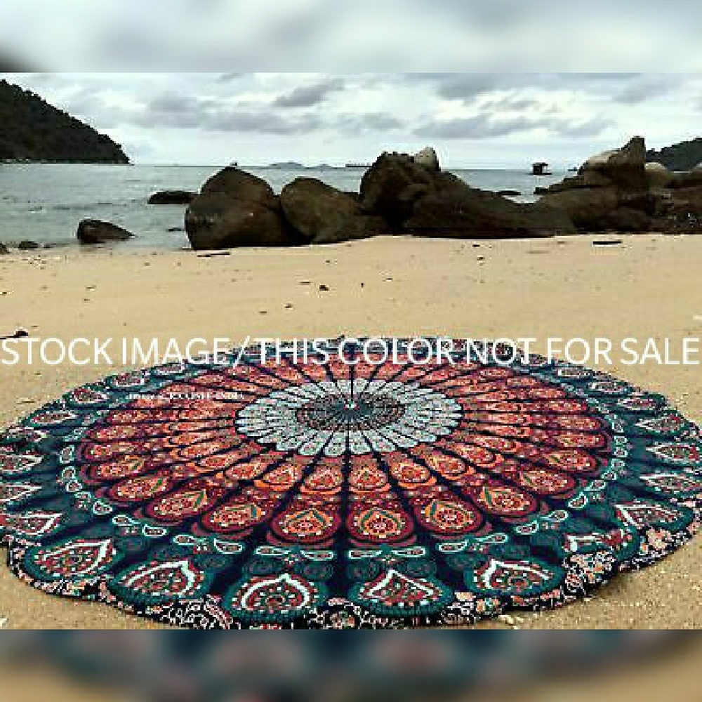 Mandala tapestry round meditation/yoga/beach throw